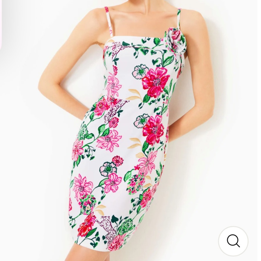 Lilly Pulitzer Nickola Floral Print Sleeveless Dress.